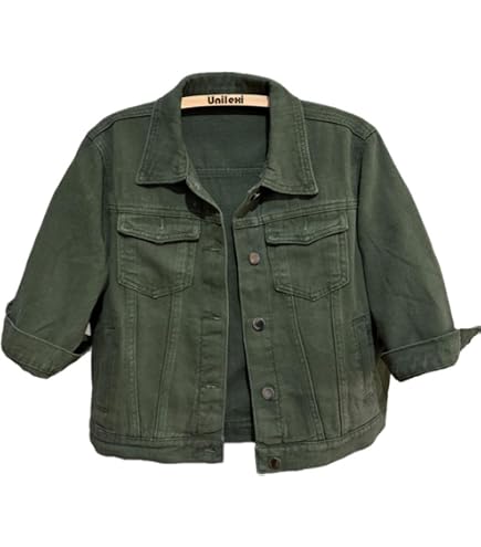 BlueFire2015 Women's Collarless Long Sleeve Denim Jacket Round